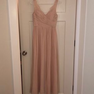 BHLDN Fleur Maxi Dress in blush. Size 4.